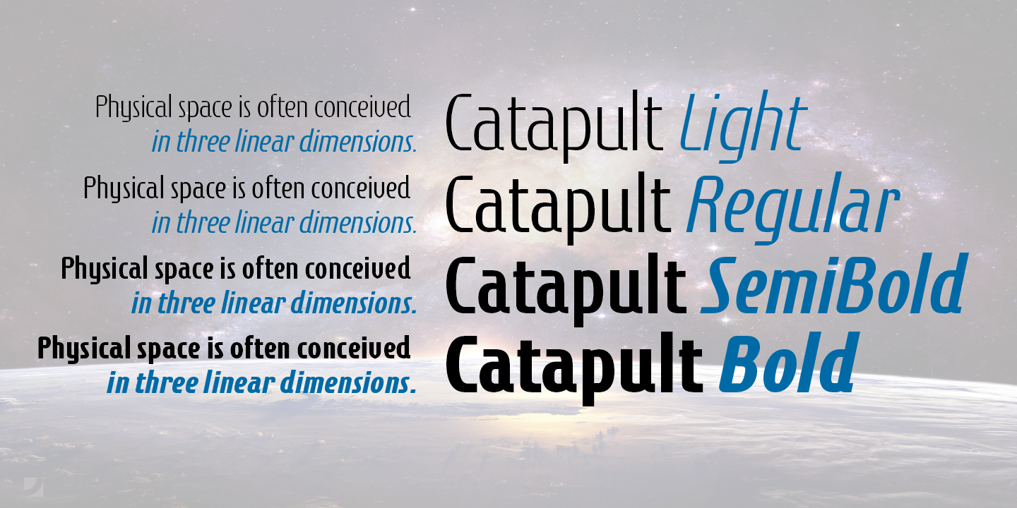 Пример шрифта Catapult Italic